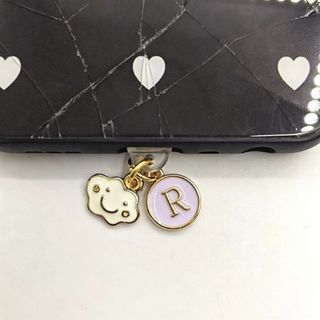 Điện Thoại Di Động Chống Bụi Cắm Tự Làm Smiley Cloud Chữ Cái Tiếng Anh A-Z Mặt Dây Chuyền Trang Trí Điện Thoại Di Động