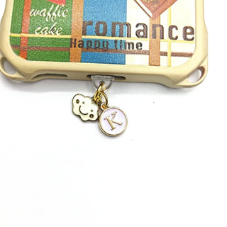 Điện Thoại Di Động Chống Bụi Cắm Tự Làm Smiley Cloud Chữ Cái Tiếng Anh A-Z Mặt Dây Chuyền Trang Trí Điện Thoại Di Động