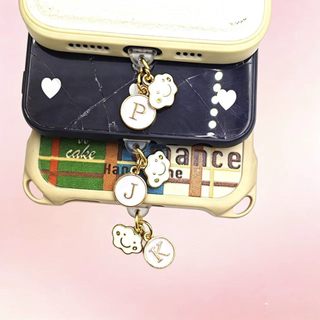 Điện Thoại Di Động Chống Bụi Cắm Tự Làm Smiley Cloud Chữ Cái Tiếng Anh A-Z Mặt Dây Chuyền Trang Trí Điện Thoại Di Động