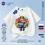 NASA Roblox 67 Trẻ em ngắn tay mùa hè Cotton nguyên chất thoáng khí vừa lớn Trẻ em in hình vui nhộn