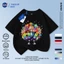 NASA Roblox 67 Trẻ em ngắn tay mùa hè Cotton nguyên chất thoáng khí vừa lớn Trẻ em in hình vui nhộn