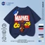 NASA Spiderman Trẻ em tay ngắn mùa hè Cotton nguyên chất thoáng khí giữa lớn Trẻ em vui nhộn in hình