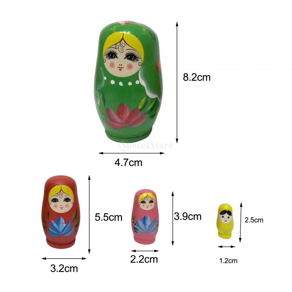 Gamchiano 4x Búp Bê Làm Tổ Nga Matryoshka Búp Bê Truyền Thống Handmade Đồ Chơi Năm Mới Sinh Nhật Lễ Hội Quà Tặng