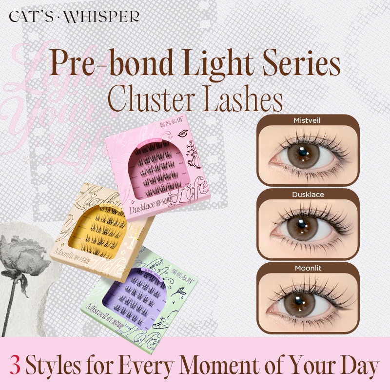 Cat 's Whisper Light Series Keo Free Mi Siêu Tự Nhiên Tự Dính Falsies Cả Ngày Cụm Cuối Cùng