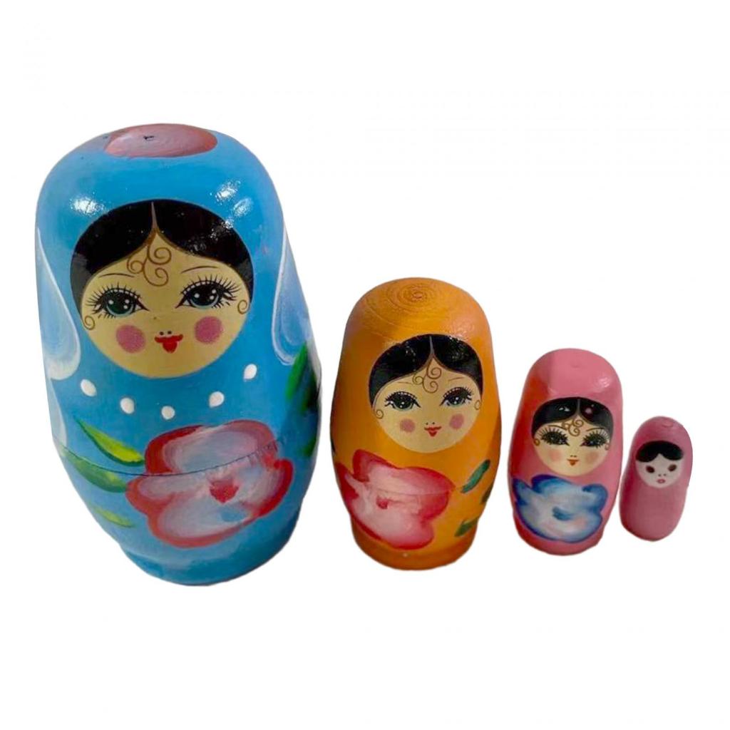 Gamchiano 4x Búp Bê Làm Tổ Nga Matryoshka Búp Bê Truyền Thống Handmade Đồ Chơi Năm Mới Sinh Nhật Lễ Hội Quà Tặng