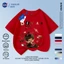 NASA Monkey Children Áo ngắn tay mùa hè Cotton nguyên chất thoáng khí giữa trẻ em lớn in hình vui nhộn