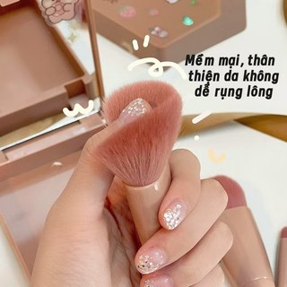 Bộ 5 Cọ Trang Điểm Mini, Có Hộp Bảo Quản Và Gương, Lông Mềm Tinh Tế, Nhỏ Di Động, Thích Hợp Cho Du Lịch