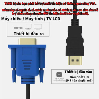 [Vận chuyển nhanh] HABITATCO Bộ chuyển đổi HDMI sang VGA 1-5m, 1080P, đầu nối AV cho PC HDTV