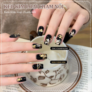 Miss Gooey Nghệ thuật làm móng trực tuyến phổ biến sơn gel kim loại nghệ thuật không cần rửa với hoa văn và kết cấu chạm khắc 3D