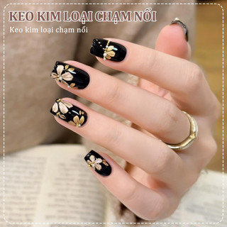 Miss Gooey Nghệ thuật làm móng trực tuyến phổ biến sơn gel kim loại nghệ thuật không cần rửa với hoa văn và kết cấu chạm khắc 3D