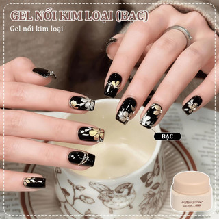 Miss Gooey Nghệ thuật làm móng trực tuyến phổ biến sơn gel kim loại nghệ thuật không cần rửa với hoa văn và kết cấu chạm khắc 3D