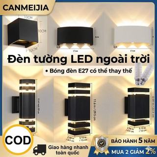 Đèn hắt tường 2 đầu trang trí gắn treo tường cầu thang ban công phòng khách phòng ngủ 4/6/8w 220v đèn gắn tường Trong nhà và ngoài trời kháng nước đèn treo tường