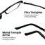 Kính đọc sách Cyxus chặn ánh sáng xanh Photochromic đa năng nam sử dụng kép TR90 + kim loại 2048