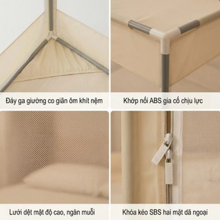 Lưới chống muỗi hai cửa có 2 rèm thoáng khí cho bé Bảo vệ chống rơi