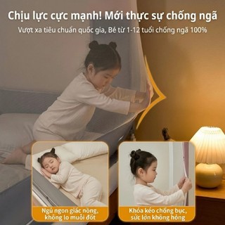 Lưới chống muỗi hai cửa có 2 rèm thoáng khí cho bé Bảo vệ chống rơi