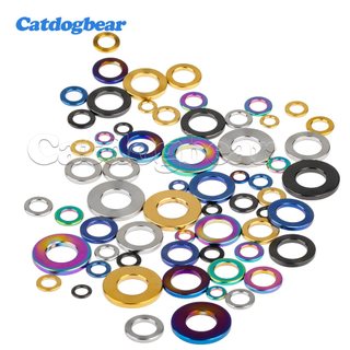 Vòng đệm hợp kim titan Catdogbear M3 M4 M5 M6 M7 M8 M10 M12 M14Flat Miếng đệm đệm cho xe đạp Đi xe đạp Xe máy