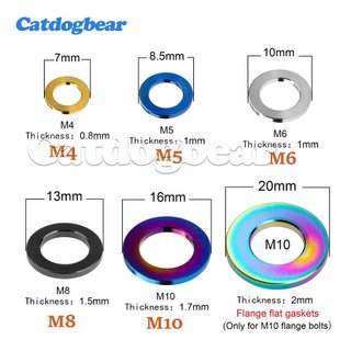 Vòng đệm hợp kim titan Catdogbear M3 M4 M5 M6 M7 M8 M10 M12 M14Flat Miếng đệm đệm cho xe đạp Đi xe đạp Xe máy