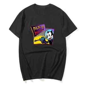 FELIX THE CAT 1996 Áo Thun Mới Lạ Áo Thun Tay Ngắn Vintage Áo Thun Mùa Hè 100 Cotton Plus Kích Thước 3XL Tee