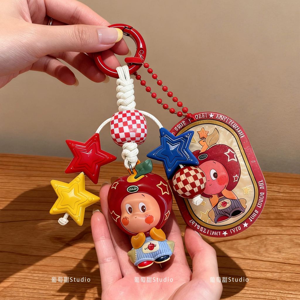 [Aria] Nho Ngôi Sao Ngọt Ngào Mặt Dây Chuyền Túi Móc Khóa Handmade DIY Mặt Dây Chuyền Hoạt Hình Đồ Trang Trí Dễ Thương Dây Chuyền Viên Dễ Thương