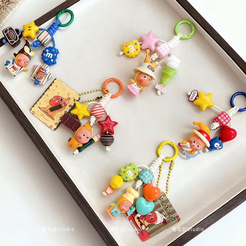 [Aria] Nho Ngôi Sao Ngọt Ngào Mặt Dây Chuyền Túi Móc Khóa Handmade DIY Mặt Dây Chuyền Hoạt Hình Đồ Trang Trí Dễ Thương Dây Chuyền Viên Dễ Thương