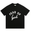 Vintage Loose Fit Cotton Tee Đơn Giản Arch Letter In Đồ Họa Cổ Tròn Tay Ngắn Top Tối Giản Phong Cách Đường Phố Cặp Đôi Áo Hai Màu Có Sẵn