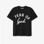 Vintage Loose Fit Cotton Tee Đơn Giản Arch Letter In Đồ Họa Cổ Tròn Tay Ngắn Top Tối Giản Phong Cách Đường Phố Cặp Đôi Áo Hai Màu Có Sẵn