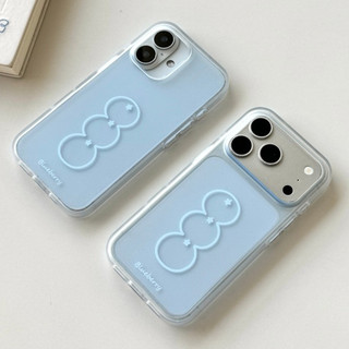 Đơn Giản Apple Blueberry Line Minh Họa Matte Trong Suốt Màu Hồng Ốp Lưng Điện Thoại iPhone 17Promax 17Pro 15 16 Pro Max Chống Sốc Nữ Điện Thoại Di Động