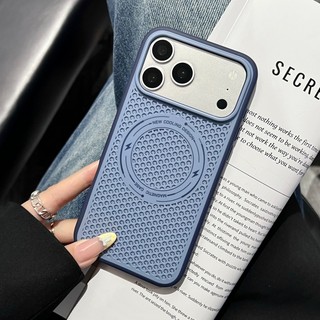 Ốp điện thoại từ tính da tông màu kép làm mát tổ ong phù hợp cho iPhone 13 14 15 16 17 Pro Max bao gồm vỏ silicon mờ chống rơi