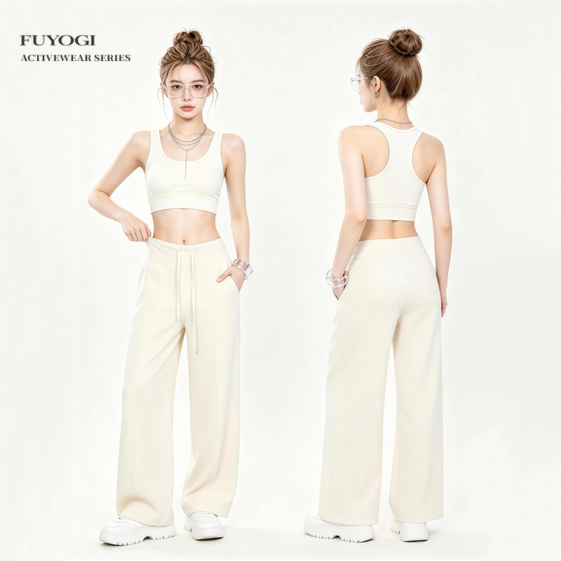 Quần ống thẳng thể thao FUYOGI Thiết kế dây rút Thể thao ngoài trời Thể dục