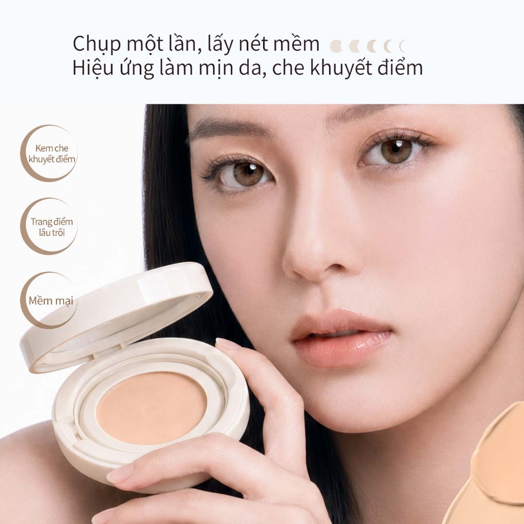 Kem Nền Mooekiss Dạng Bột, Che Khuyết Điểm, Kiềm Dầu, Lâu Trôi, Không Lem Không Nhòe