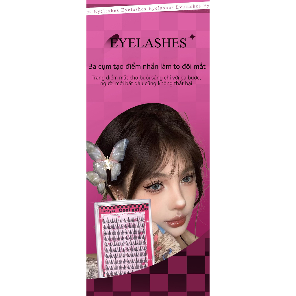 FANEYES Mi giả sẵn keo Dung lượng lớn 39 mẫu đa dạng lựa chọn, siêu dính siêu dễ dán không cần tẩy trang dán siêu nhanh cho người lười thần khí tạo mắt to