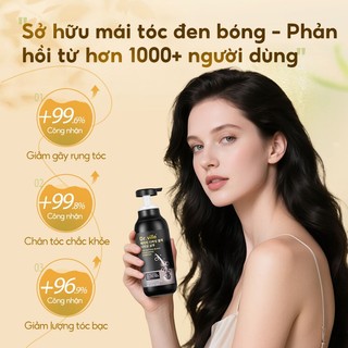 Dr.ville Dầu Gội Hà Thủ ô Dầu Gội đen Tóc Thảo Dược đầu Dầu Gội Phủ Bạc Dầu Gội Cỏ Cây Hoa Lá Dầu Gội Nhuộm Tóc Bubble 300ML