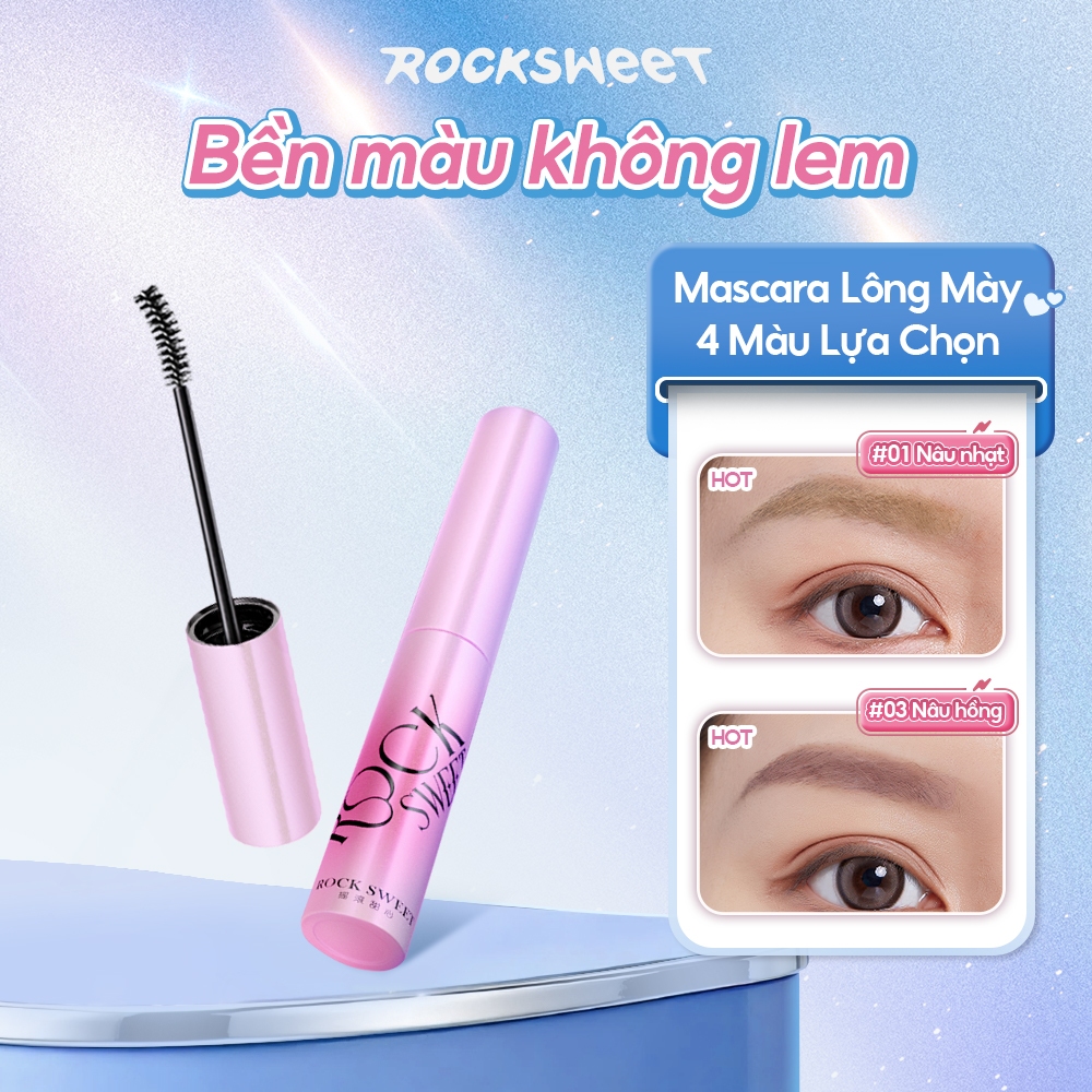 Combo 2 ROCKSWEET Mascara Lông Mày #3 – Lông Mày Bền, Chống Thấm Nước Và Mồ Hôi, Lông Mày Tự Nhiên