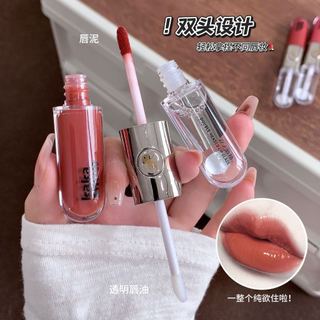 Kakashow Hai Đầu Lip Glaze Matte & Mirror 2 Trong 1 Lip Tint Cốc Chống Dính Lâu Dài Cho Học Sinh Son Tint Mỹ Phẩm NO.C655