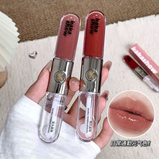 Kakashow Hai Đầu Lip Glaze Matte & Mirror 2 Trong 1 Lip Tint Cốc Chống Dính Lâu Dài Cho Học Sinh Son Tint Mỹ Phẩm NO.C655