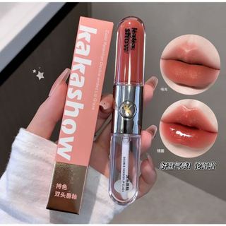 Kakashow Hai Đầu Lip Glaze Matte & Mirror 2 Trong 1 Lip Tint Cốc Chống Dính Lâu Dài Cho Học Sinh Son Tint Mỹ Phẩm NO.C655