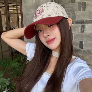 Mũ bóng chày nữ thời trang Họa tiết chữ hoa Mũ học sinh ngoài trời Thích hợp để mặc trong mọi mùa