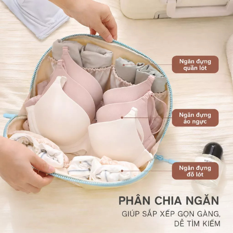 Túi đựng quần áo HIGHVIEWLS, Túi đựng đồ lót chức năng nén đa năng, Bộ ba trong một nhẹ di động Dụng cụ sắp xếp hành lý Sử dụng du lịch