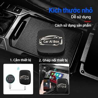 Hộp AI trên ô tô 2 + 16GB CarPlay – Bộ chuyển đổi CarPlay không dây, Hộp Android cho ô tô, Bộ chuyển đổi Apple CarPlay