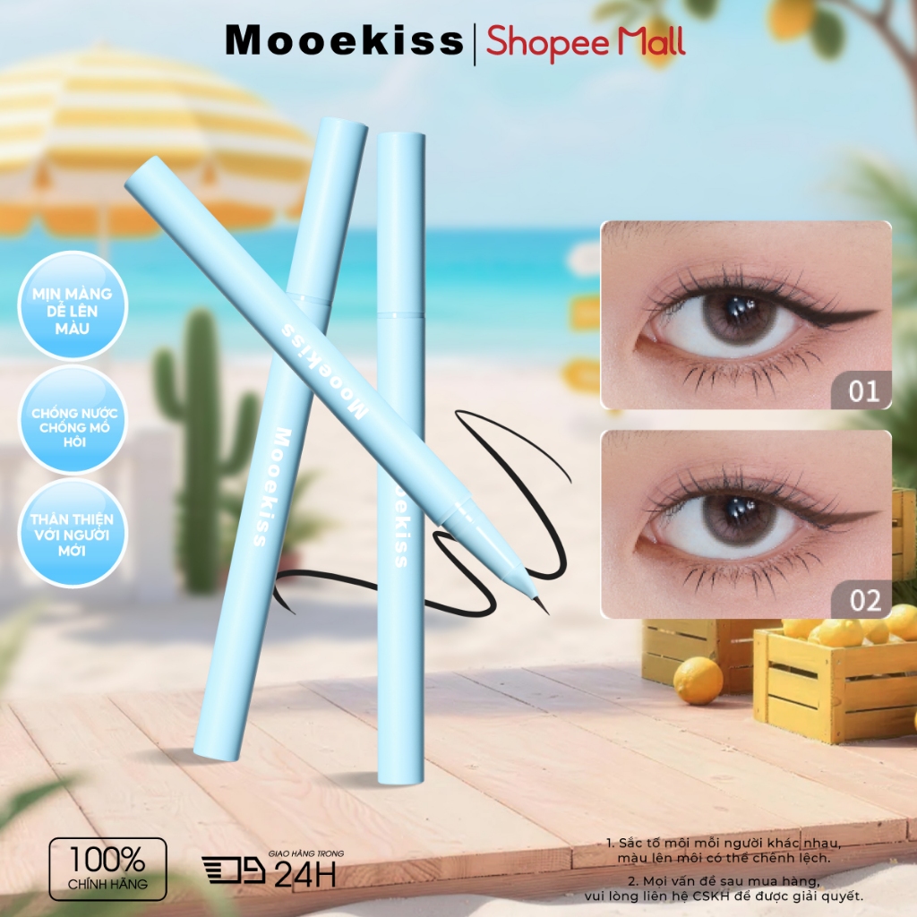 Kẻ Mắt Nước Mooekiss 0.5ml, Chống Nước Mồ Hôi, Không Lem, Lâu Trôi, Dễ Kẻ Cho Người Mới,Chống Nước, Lâu Trôi, Không Lem, Khô Nhanh,Siêu Mảnh