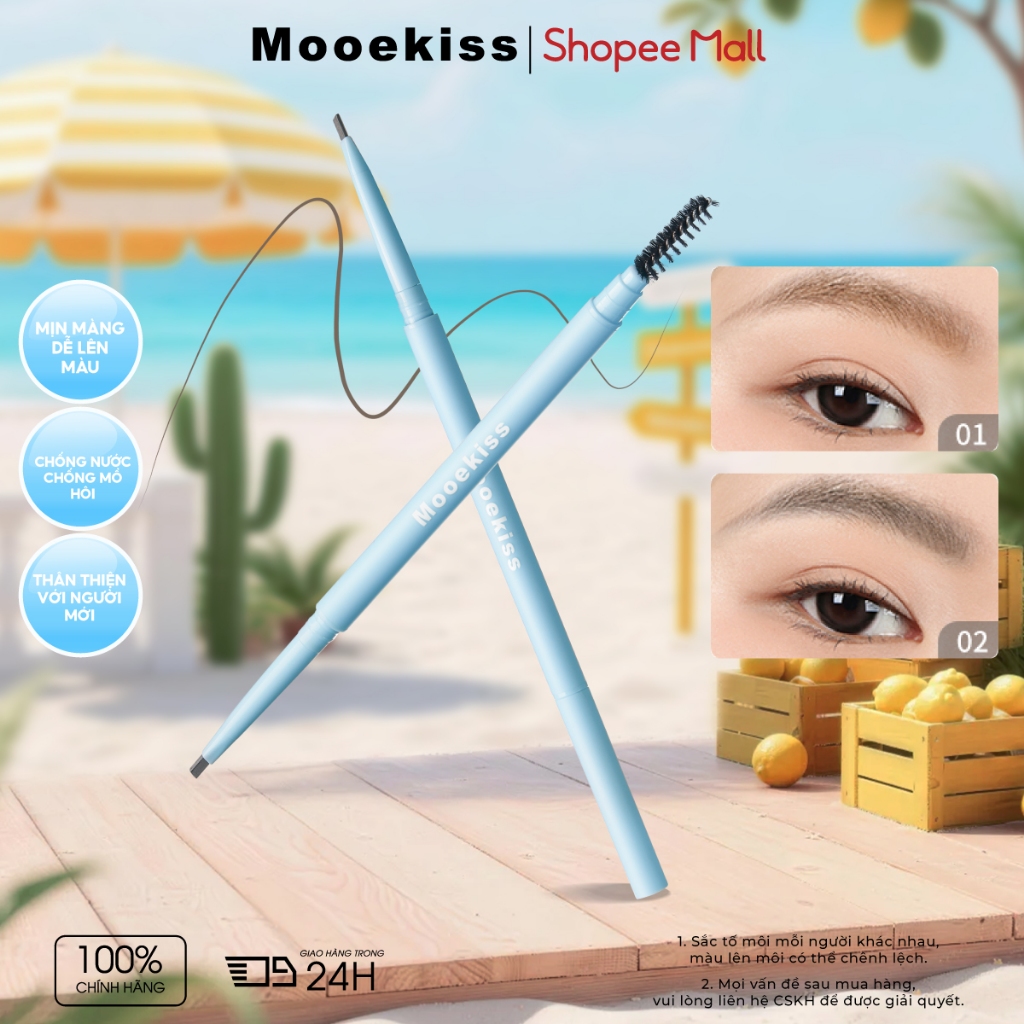 Chì Kẻ Mày Mooekiss 0.1g, Chống Nước Mồ Hôi, Không Lem, Lên Màu Tự Nhiên, Dễ Dùng, Chống Nước, Chống Mồ Hôi, Không Lem, Tự Nhiên, Siêu Mảnh, Tạo Sợi