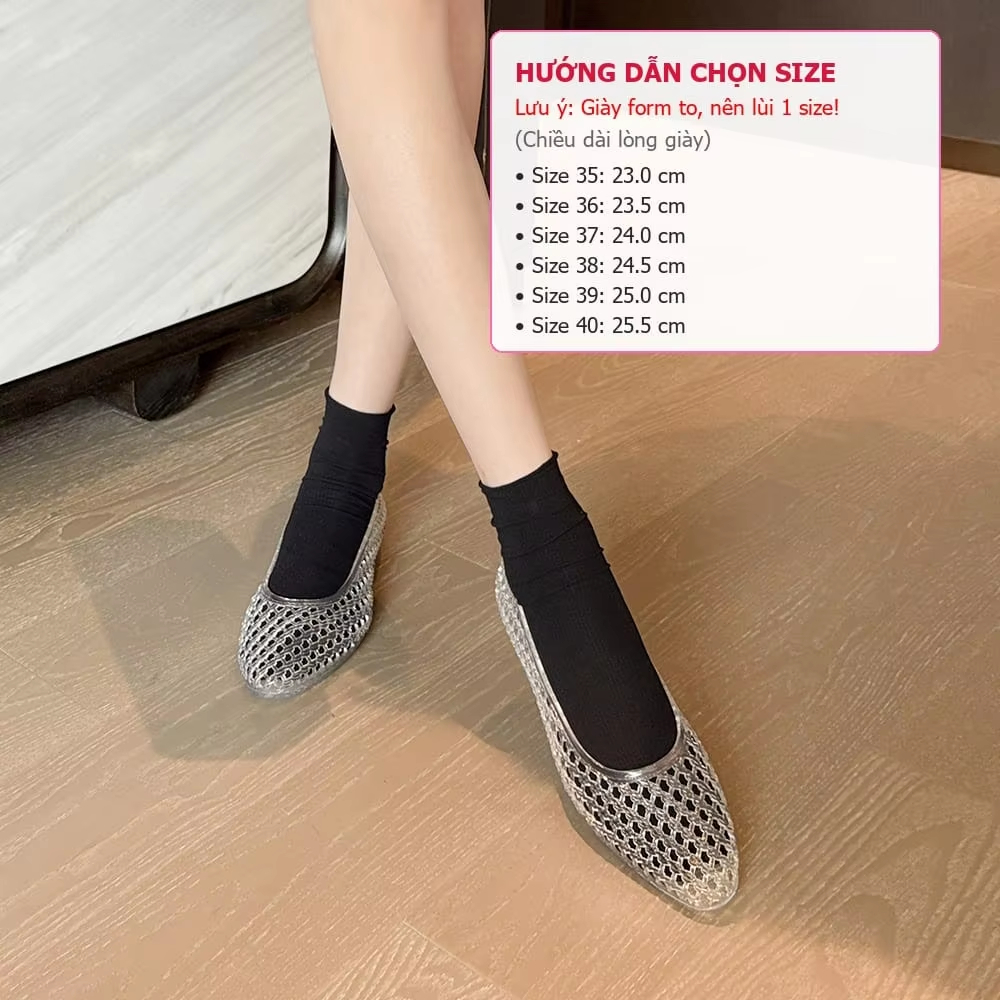 Hàn Quốc Thạch Hàn Quốc Giày Nông Miệng Pha Lê pvc Giải Trí Ngoài Trời Mũi Nhọn Dép Dép