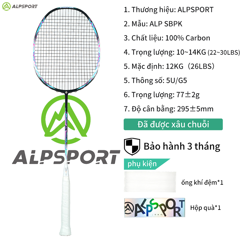 ALPSPORT SBPK Cyberpunk Full Carbon Fiber Speed Vợt Cầu Lông Max Chính ...