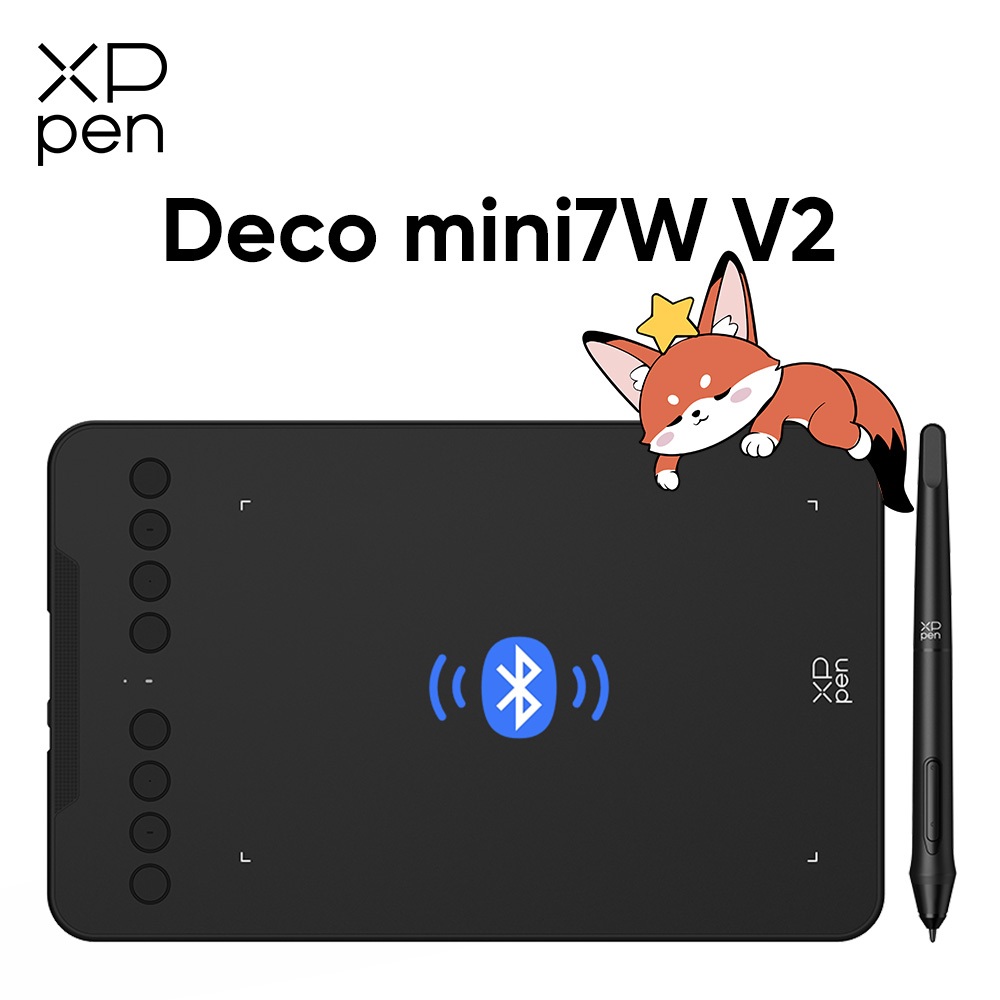 Máy tính bảng vẽ không dây XPPen Deco mini7W V2 Máy tính bảng đồ họa cho Android & PC với bút cấp  16K
