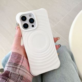 Ốp Từ Tính Không Dây Cho iPhone 17 16 15 14 Pro Max Cho Silicon Mềm Ripple Chống Sốc Ốp điện thoại