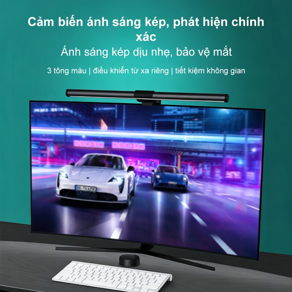 SUNROSE P3 ProThanh đèn giám sát nguồn sáng kép, 60° Đèn chống chói bất đối xứng, Nhiệt độ 3 màu, Không nhấp nháy, Chạy bằng USB, Đèn bàn chăm sóc mắt cho màn hình PC, Không có màn hình Refl