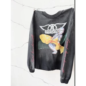 Unisex Vintage Rửa Đen Dài Tay Áo Retro Thiên Thần Hình Mặt Trước In Chữ Màu Hồng Chữ Tay Quá Khổ Đau Khổ Dạo Phố Hàng Đầu Dành Cho Nam Nữ