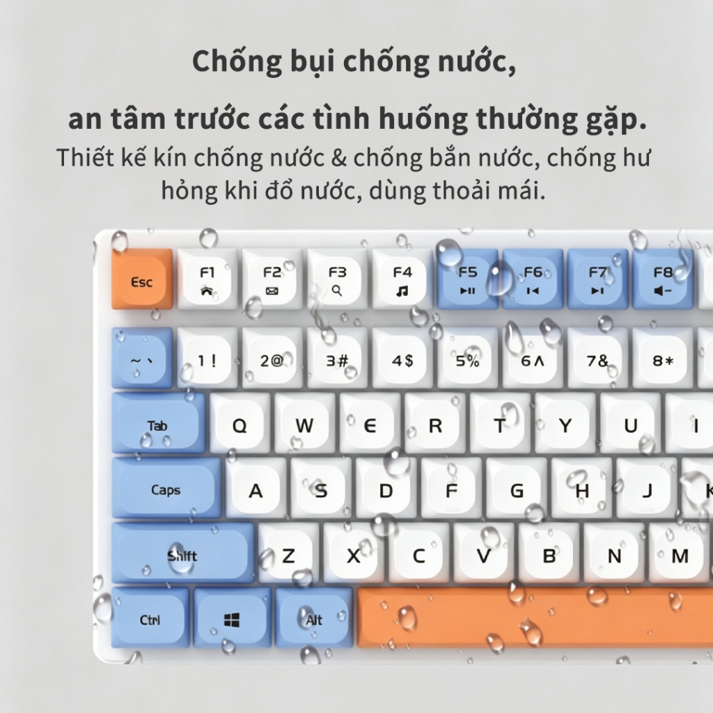 SUNROSE Bàn phím có dây Bàn phím tiện dụng cho văn phòng Cảm giác cơ khí Thiết kế tiện dụng Chống bụi & Chống văng Bàn phím dễ thương đầy màu sắc cho văn phòng tại nhà PC Laptop Keyboard có dây