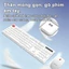 SUNROSE WT100 Bàn phím và chuột không dây 2.4G Đánh máy im lặng không dây 1600 DPI Chuột chính xác Slim Nhẹ Tiết kiệm năng lượng thông minh Lý tưởng cho máy tính xách tay Văn phòng Chơi game Wi im lặng
