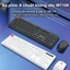 SUNROSE WT100 Bàn phím và chuột không dây 2.4G Đánh máy im lặng không dây 1600 DPI Chuột chính xác Slim Nhẹ Tiết kiệm năng lượng thông minh Lý tưởng cho máy tính xách tay Văn phòng Chơi game Wi im lặng